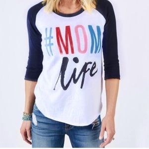 #momlife quarter sleeve t shirt
